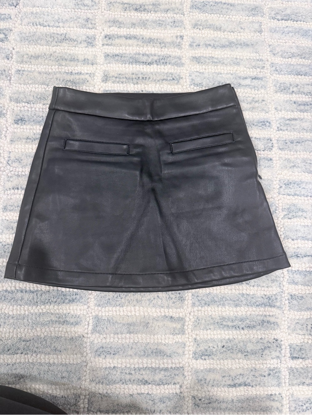 GAP Black Faux Leather Mini Skirt